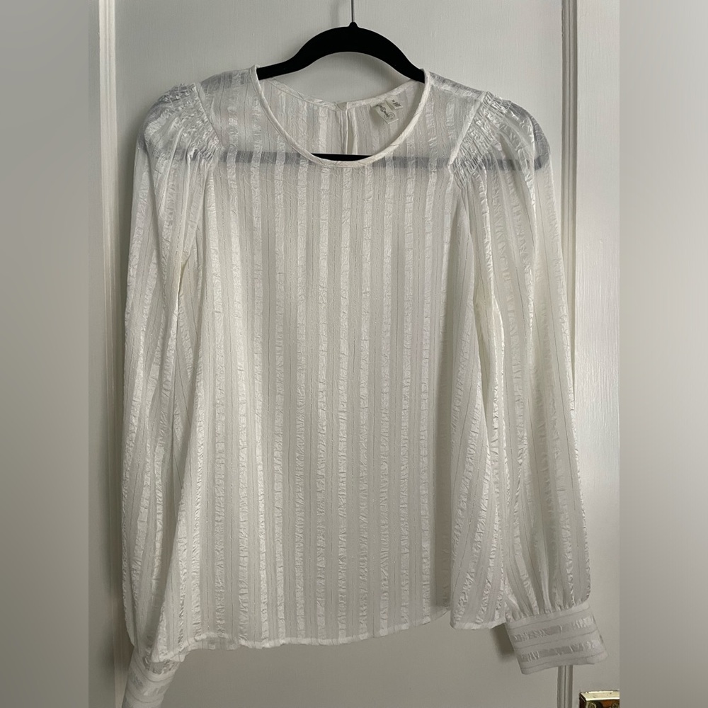 Treasure and Bond white and gold blouse